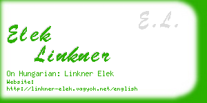 elek linkner business card